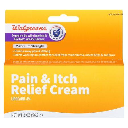 Walgreens Pain & Itch Relief Cream With Lidocaine