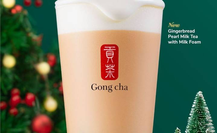 Large Iced Milk Foam Gingerbread Milk Tea