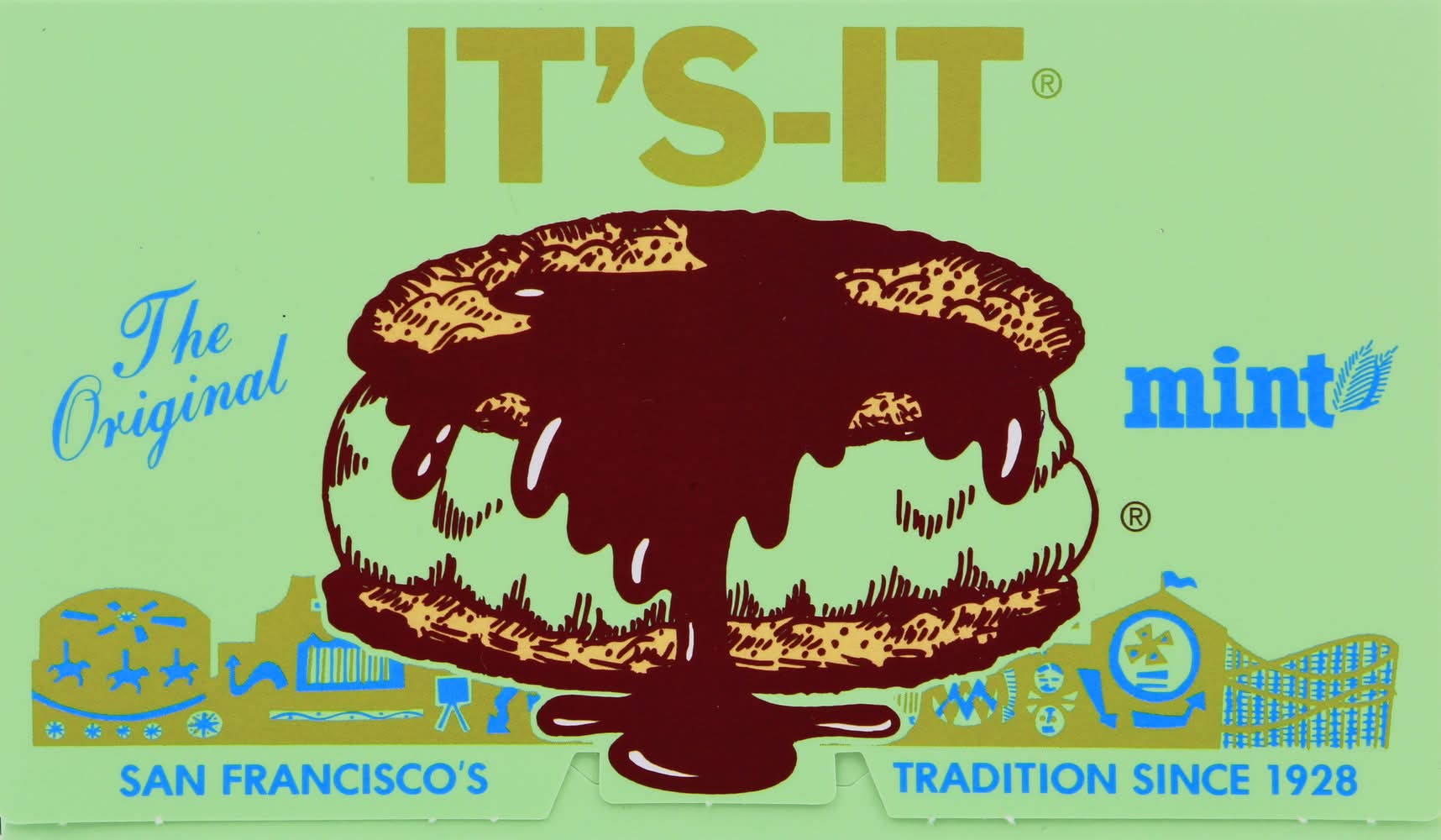 It's-It Original Ice Cream Sandwiches, Mint (3 x 5.5 fl oz)