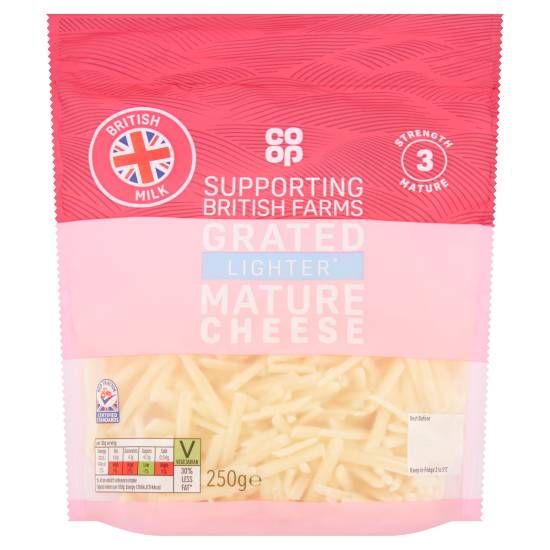 Co-Op British Lighter Grated Mature Cheese (250g)