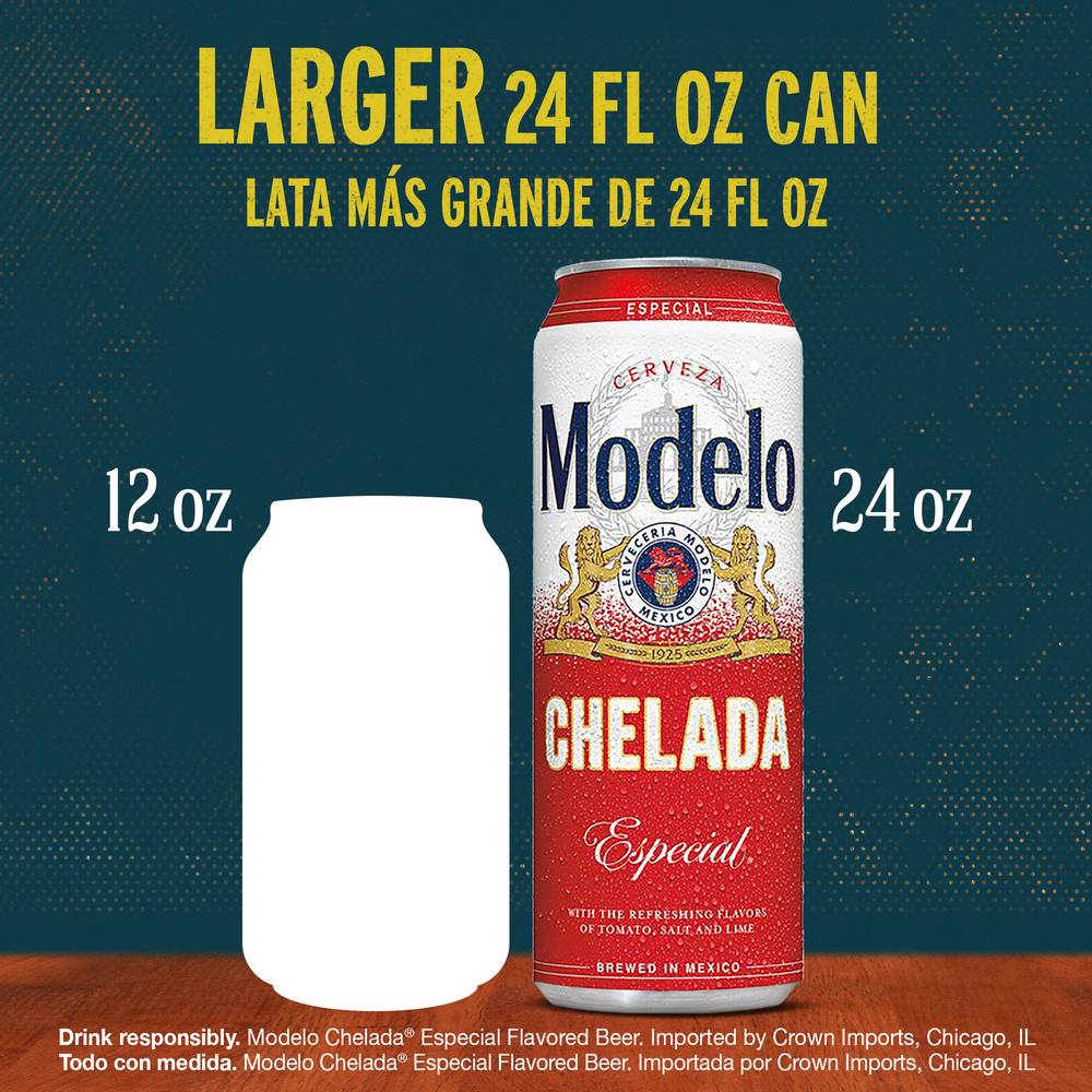 Modelo Chelada Especial Cervea Beer (24 fl oz)