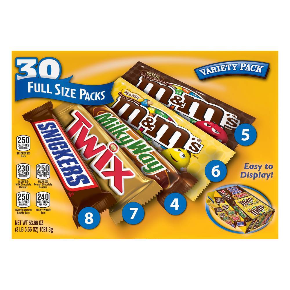 Mars Chocolates Variety pack (30 ct)