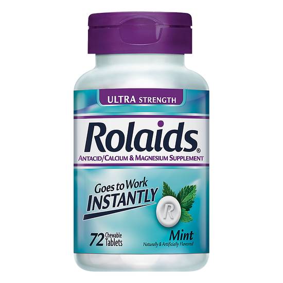 Rolaids Antacid Ultra Strength Mint Chewable Tablets (72 ct)