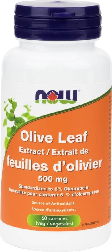 Now Olive Leaf Capsules 500 mg (60 units)