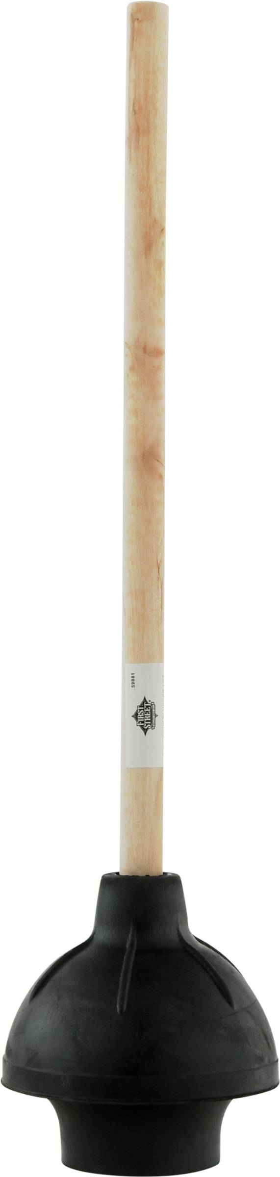 First Street Force Cup Plunger With Wood Handle