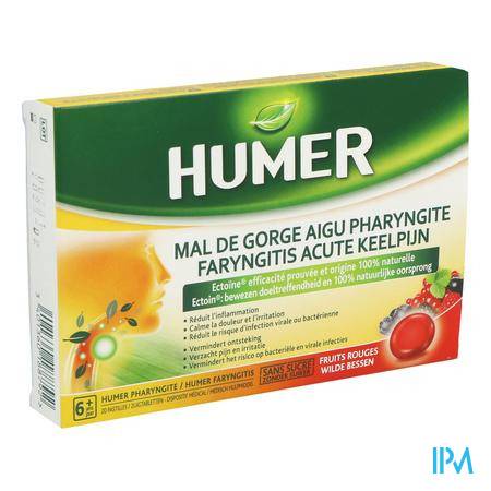 Humer Mal Gorge Aigu Pharyngite Fruits Rouges Pastille 20 Immunité - Compléments alimentaires