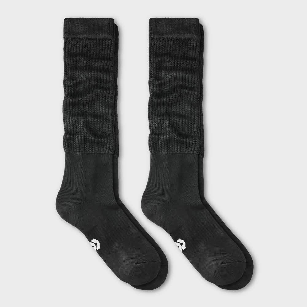 All In Motion Cushioned Scrunch Crew Socks, Women, S, Black