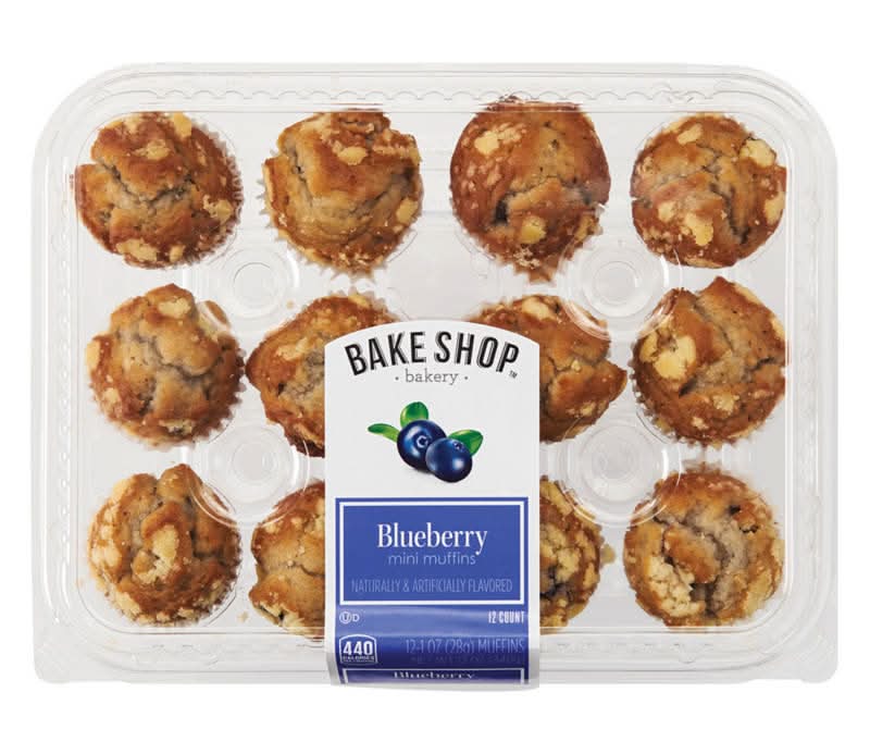 Bake Shop Bakery Mini Muffins, Blueberry (12 x 1 oz)
