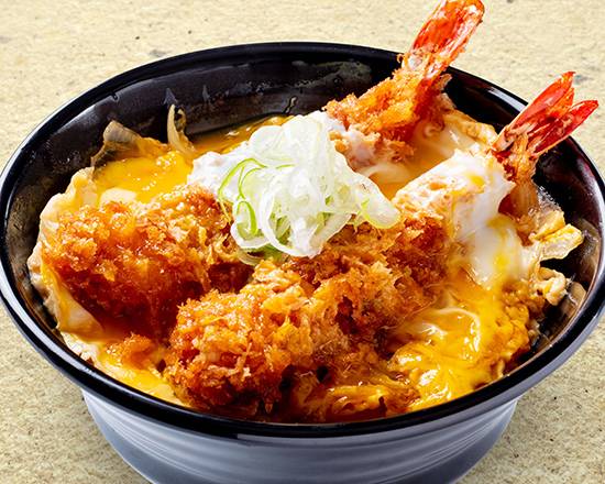 特上海老かつ丼 2本 2-Piece Fried Shrimp Rice Bowl