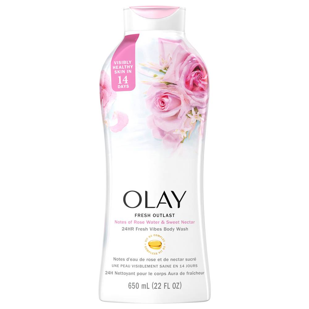 Olay Fresh Outlast Rose Water & Sweet Nectar Body Wash