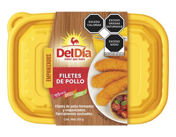 Del Día · Filetes de pollo empanizados (500 g)