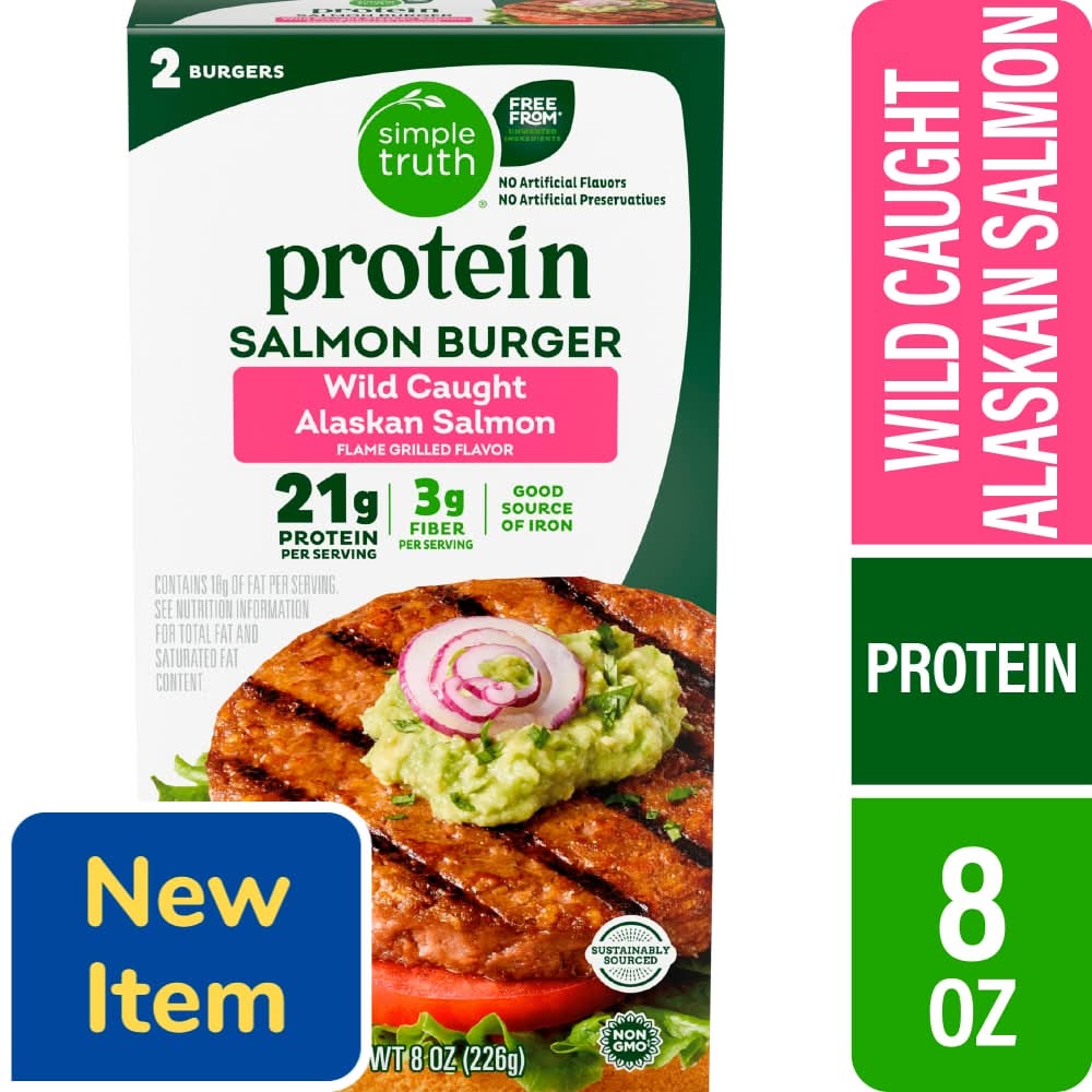 Simple Truth® Wild Caught Alaskan Protein Salmon Burger