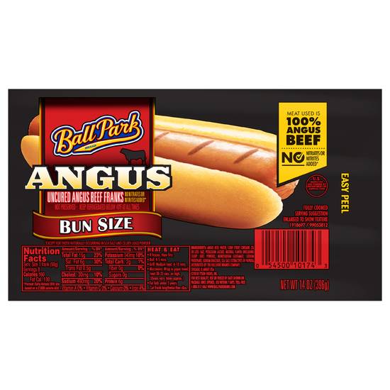 Ball Park Bun Size Uncured Angus Beef Franks