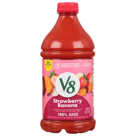 V8 V-Fusion Strawberry Banana Juice (46 fl oz)