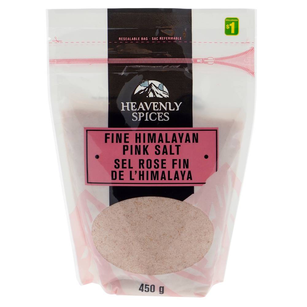 Heavenly Spices Fine Himalayan Pink Salt in Pouch (450 g)