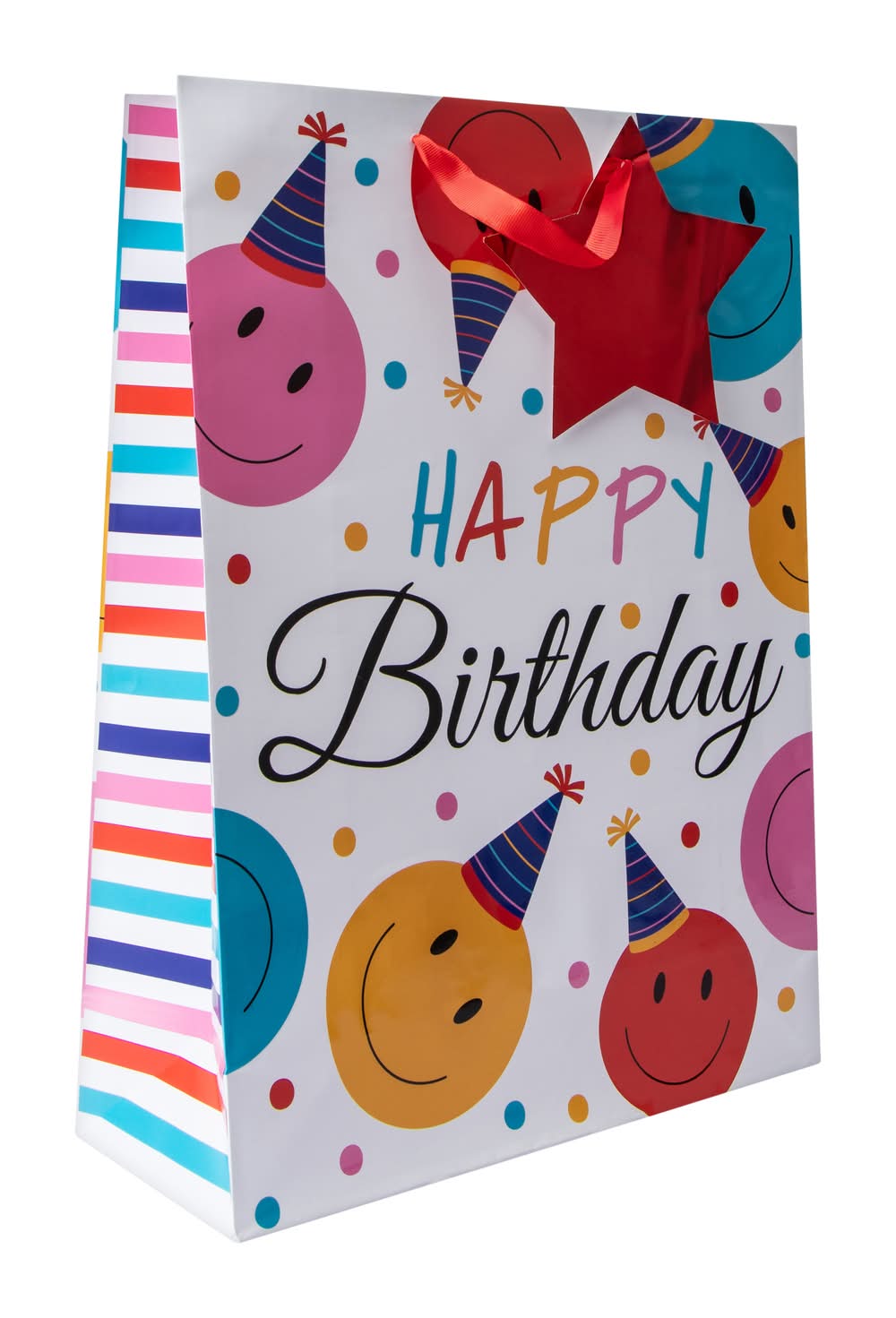 Jumbo Happy Birthday Gift Bag Smiley Face