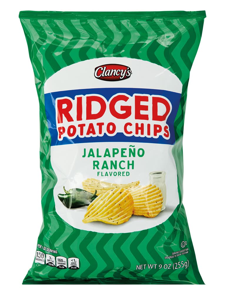 Clancy's Ridged Potato Chips, Jalapeno Ranch (9 oz)