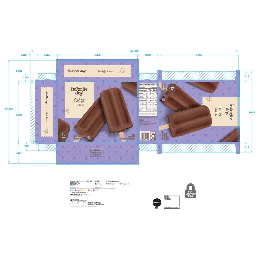 Favorite Day Treat Fudge Bars, Chocolate (2.5 fl oz, 12 ct)