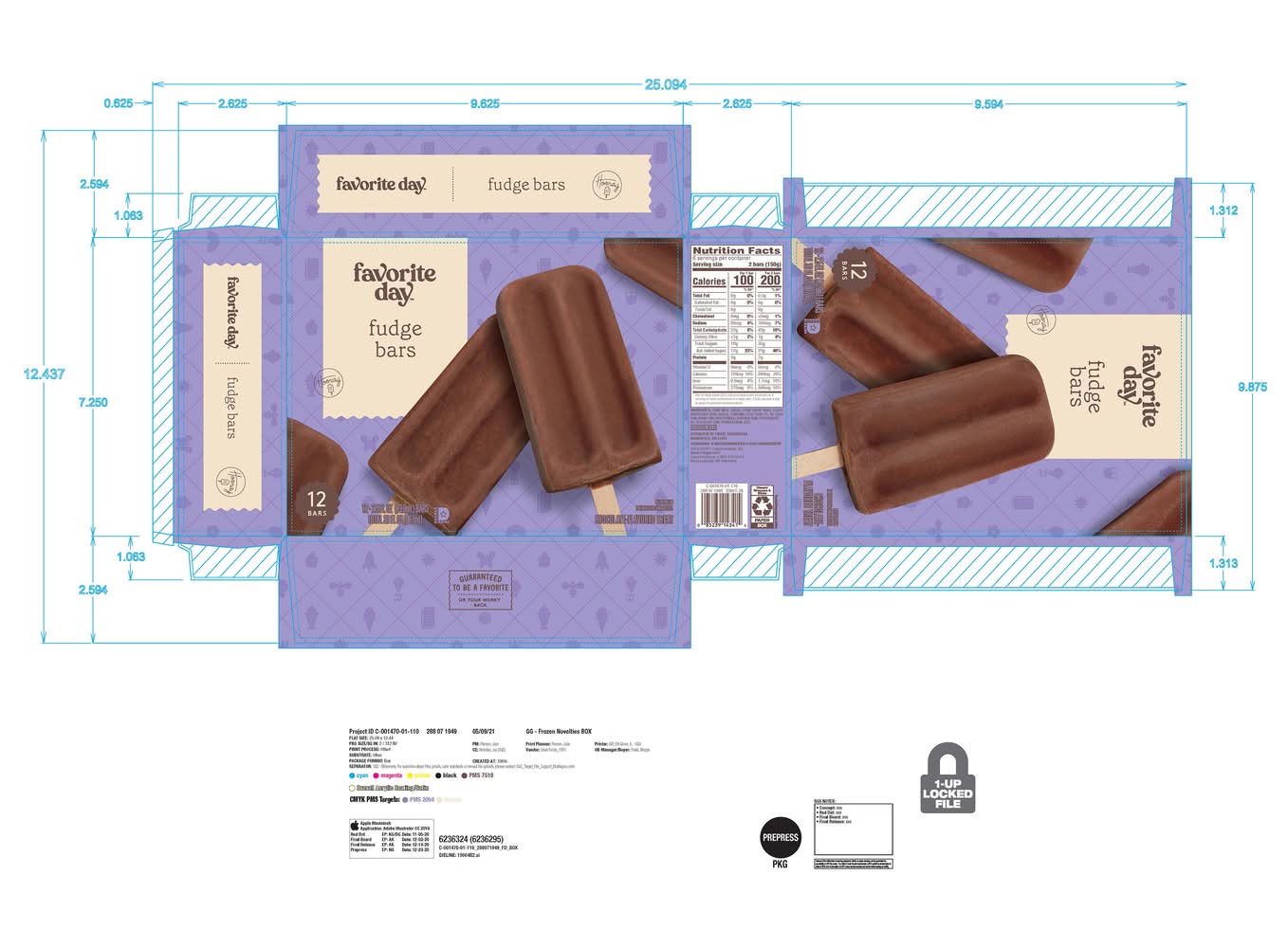 Favorite Day Treat Fudge Bars, Chocolate (2.5 fl oz, 12 ct)