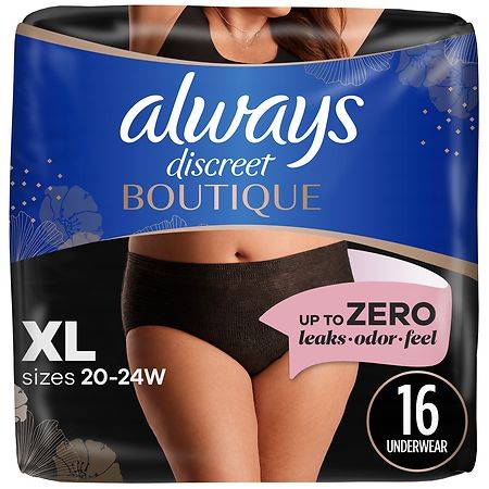 Always Discreet Heavy Adult Incontinence Underwear, XL-20-24w (16 ct)