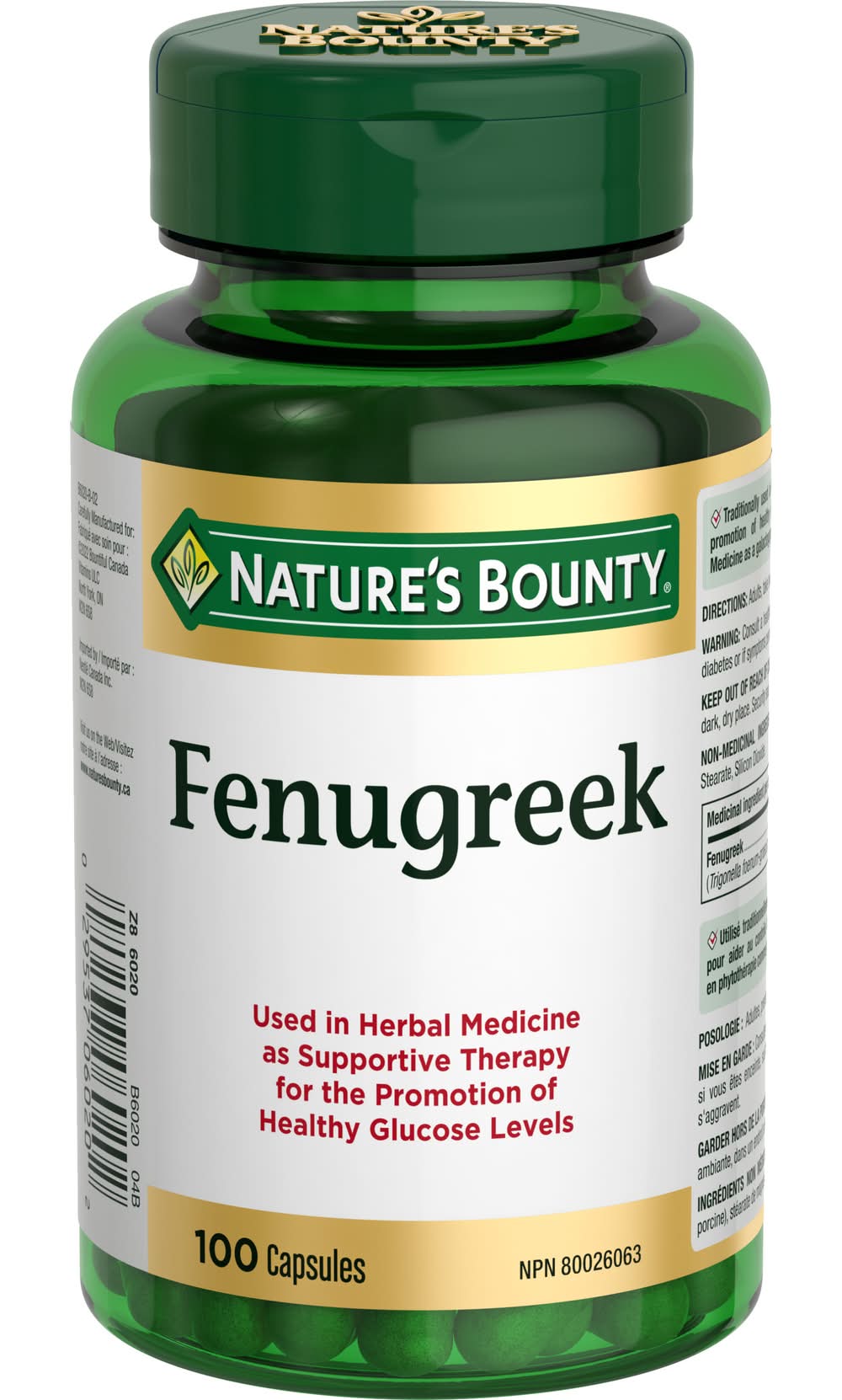 Nature's Bounty Fenugreek 610 mg Capsules (100 ct)