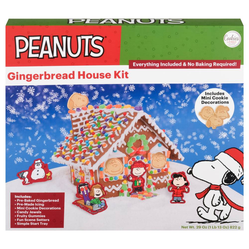 The Cookie Jar Cookies United Peanuts Gingerbread House Kit (1.81 lbs)