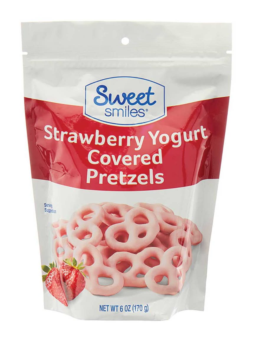 Sweet Smiles Strawberry Yogurt Covered Pretzels (6 oz)