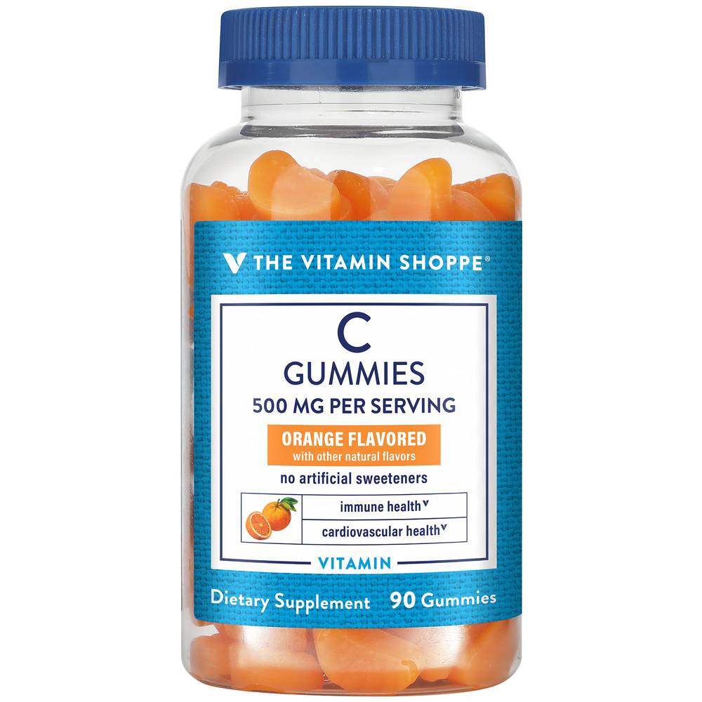 The Vitamin Shoppe Vitamin C Adult Gummies 500 mg (orange)