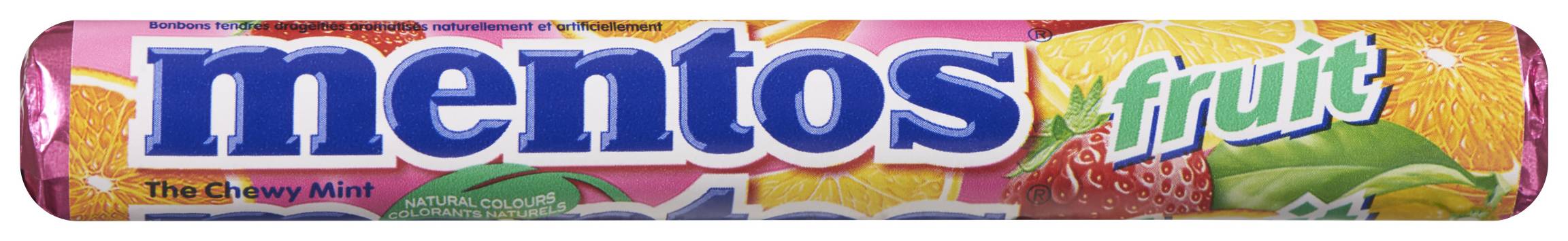 Mentos menthes moelleuses en rouleaux (14 unités) (fruits assortis) - mentos fruit