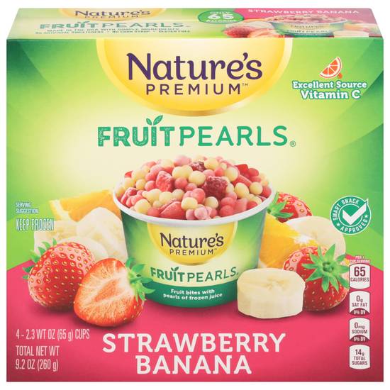 Fruit Pearls Nature's Premium Strawberry Banana Cupsa