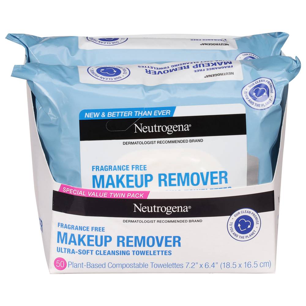 Neutrogena Makeup Remover Ultra-Soft Cleansing Twin pack Towelettes