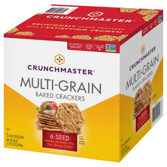 Crunchmaster Multi-Grain 6-seed Baked Crackers (2 x 14 oz)