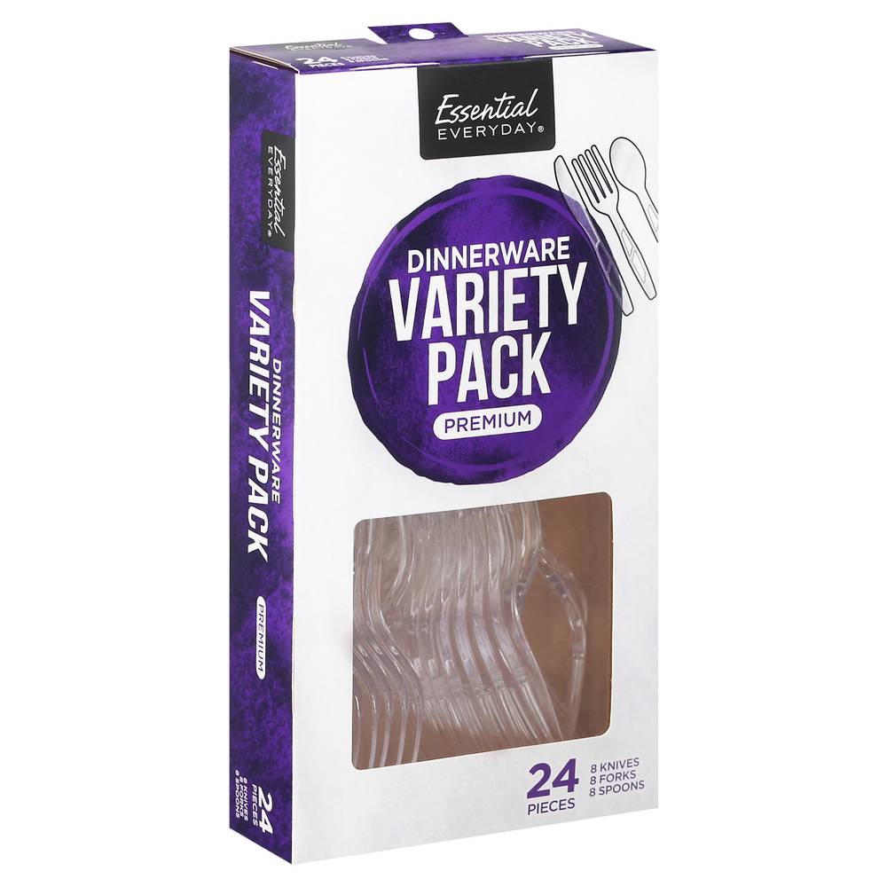 Essential Everyday Premium Dinnerware Variety pack (24 pieces)