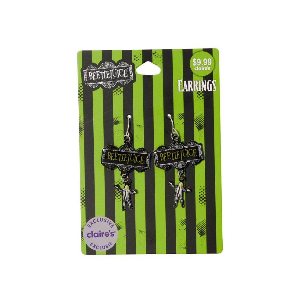 Claire'S Halloween Beetlejuice Earrings