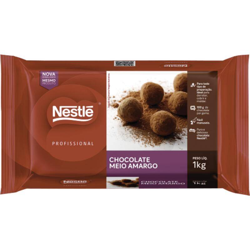 Nestlé cobertura de chocolate meio amargo professional (1 kg)