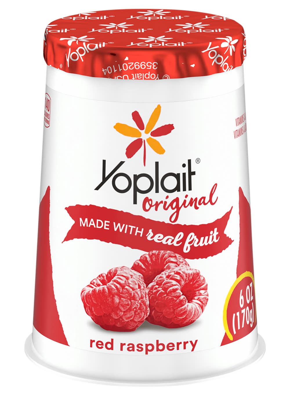 Yoplait Original Low Fat Yogurt, Red Raspberry (6 oz)
