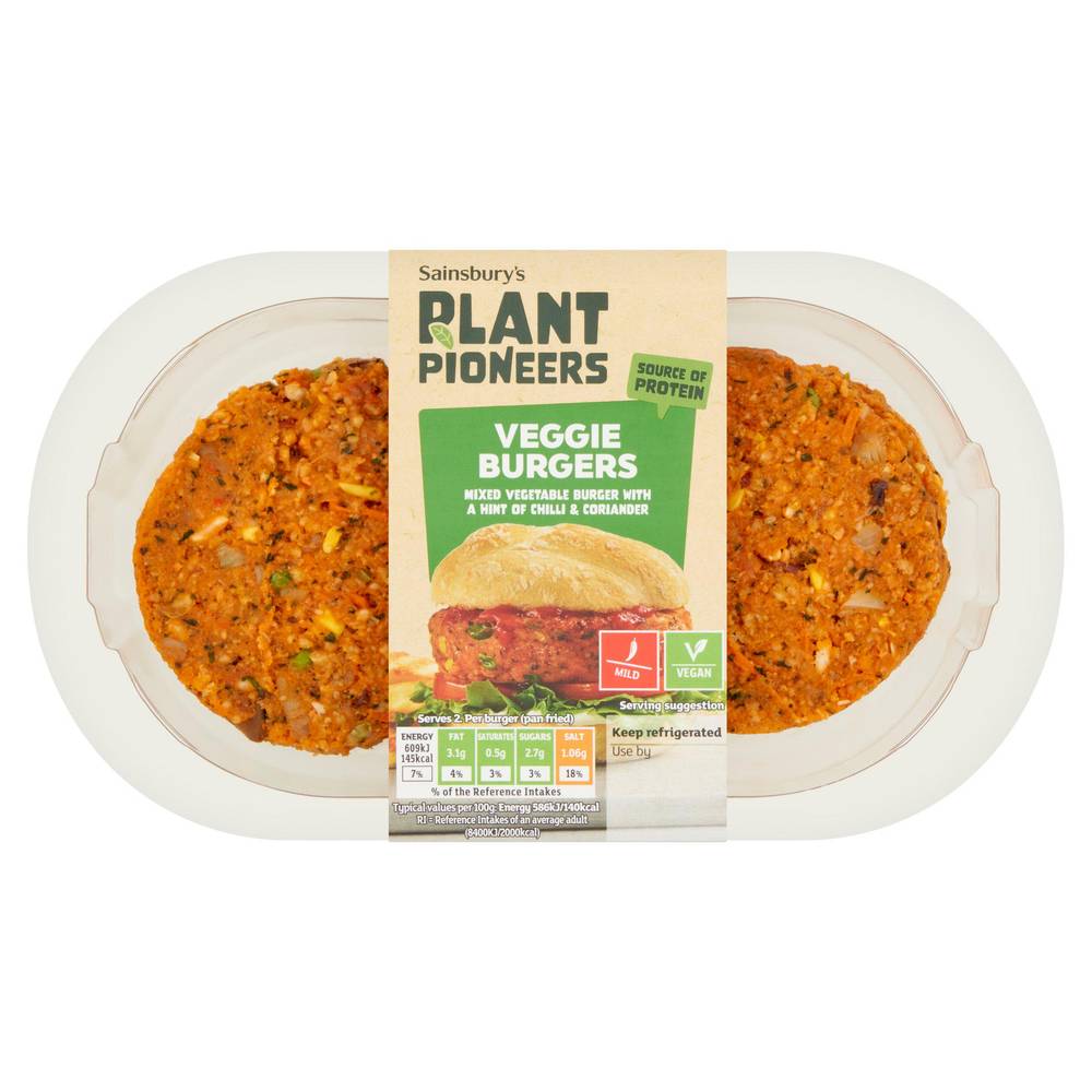 Sainsbury's Plant Pioneers Veggie Burgers