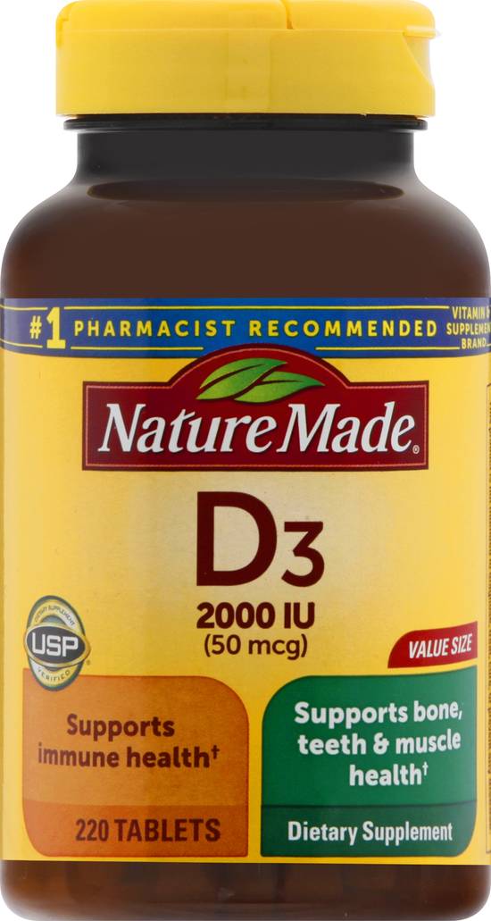 Nature Made Vitamin D3 50 Mcg (220 ct)