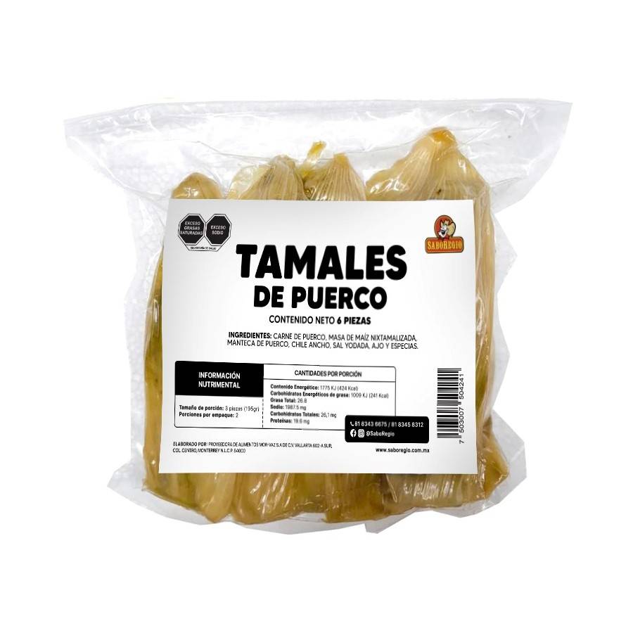 Saboregio · Tamales de puerco (390 g)