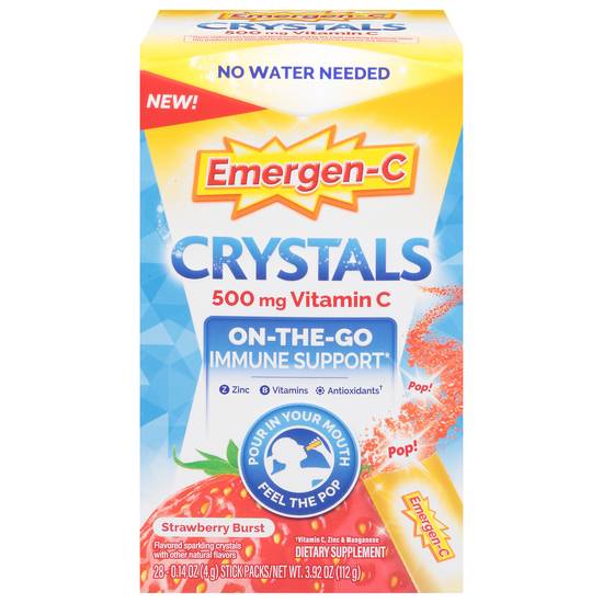 Emergen-C Crystals 500 mg Vitamin C Dietary Supplement (strawberry burst)