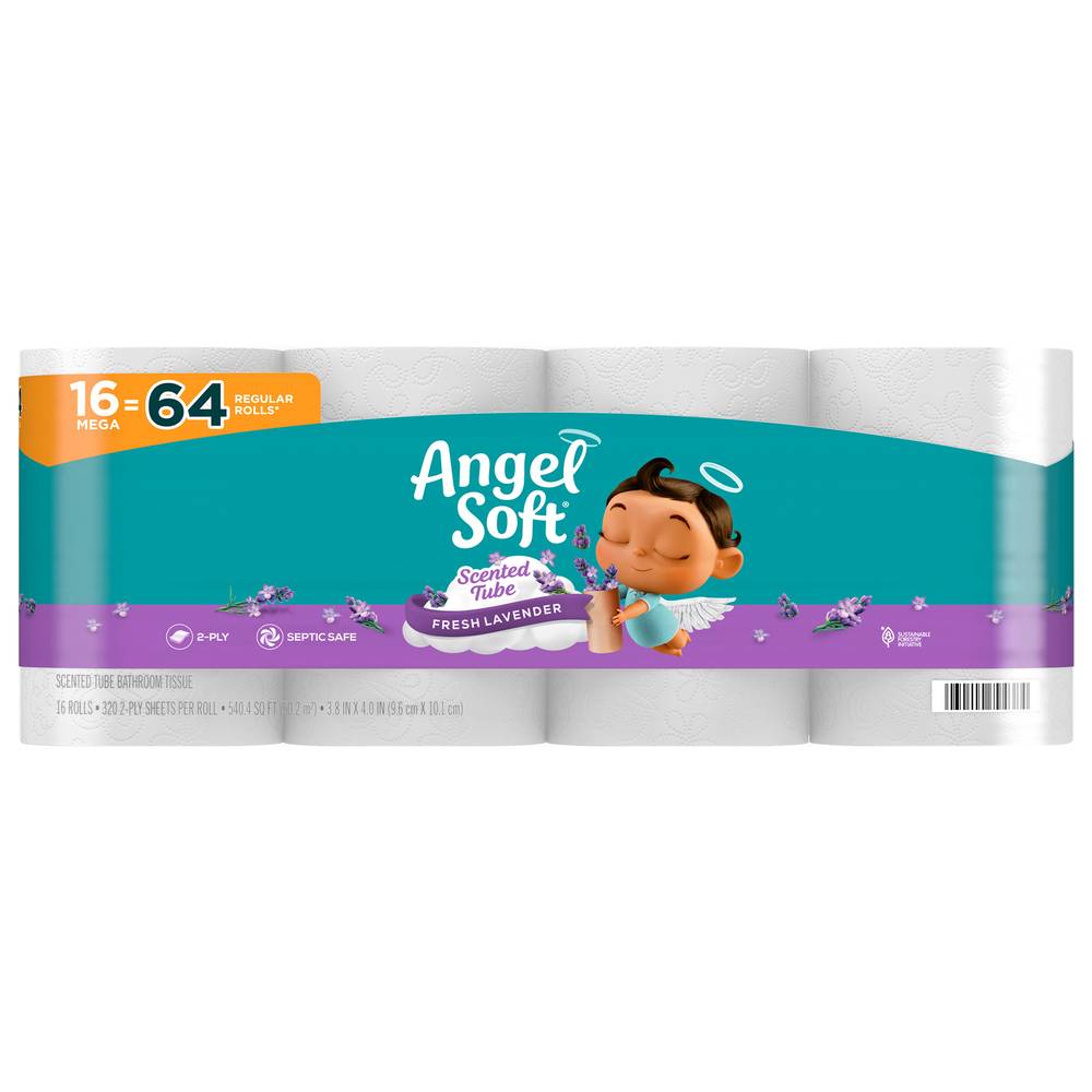 Angel Soft Toilet Paper With Fresh Lavender Scented Tube (16 ct)