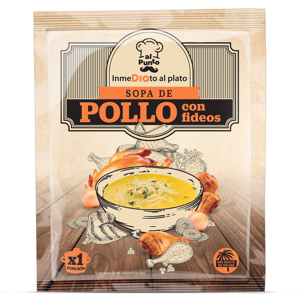 Sopa De Pollo Con Fideos  Al Punto Dia Sobre 71 G