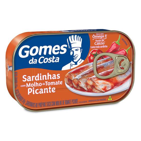 Gomes da costa sardinhas com molho de tomate picante (125g)