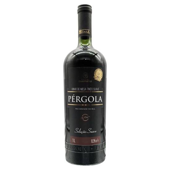 Vinícola Campestre vinho pérgola tinto suave seleção serra gaúcha (1 L)