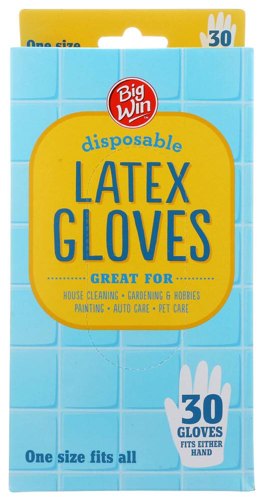 Big Win Disposable Gloves Latex (30 ct)