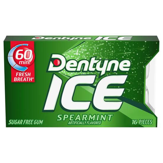 Spearmint Dentyne Sugar Free Ice Gum (spearmint )