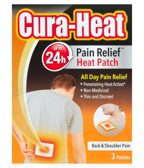 Cura-Heat Pain Relief Heat Patch Back & Shoulder Pain (3 pack)