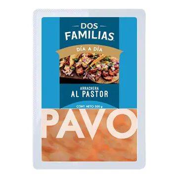 Dos familias arrachera de pavo sabor pastor (500 g)