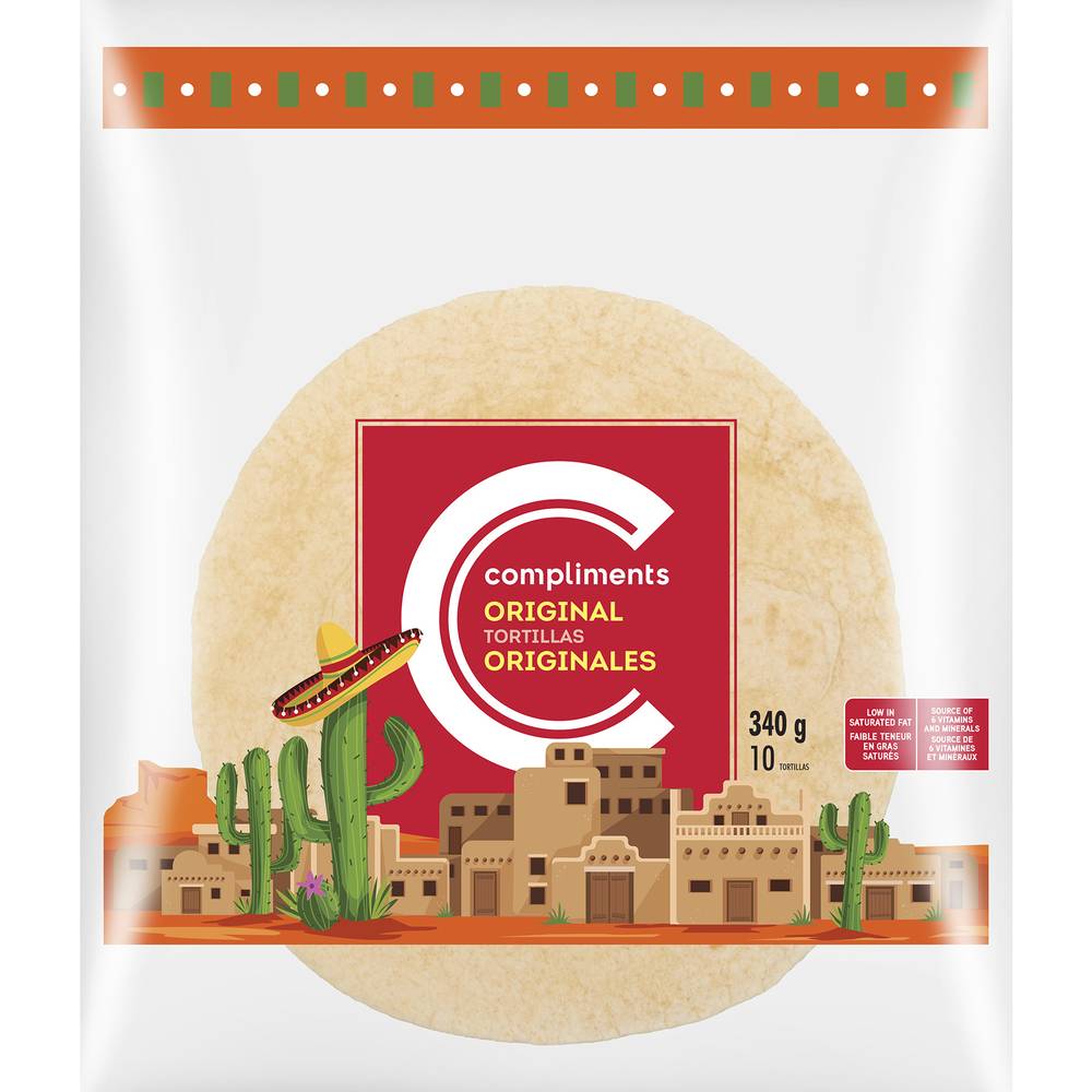 Compliments Tortillas Original 7-Inch 340 g