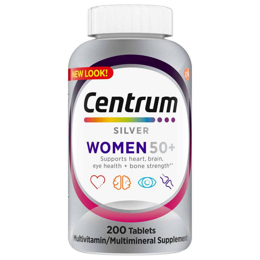 Centrum Silver Women 50+ Multivitamins Tablets, 200 Ct